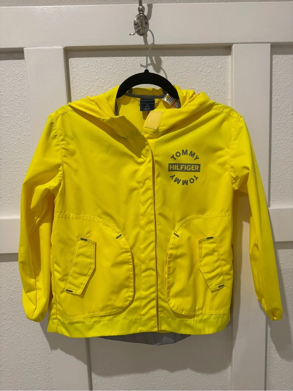 Tommy Hilfiger Bright Yellow Kids Hooded Raincoat